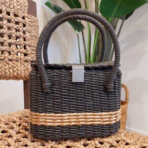 SOLD Limited Edition CHANEL Gray Wicker Basket Bag
